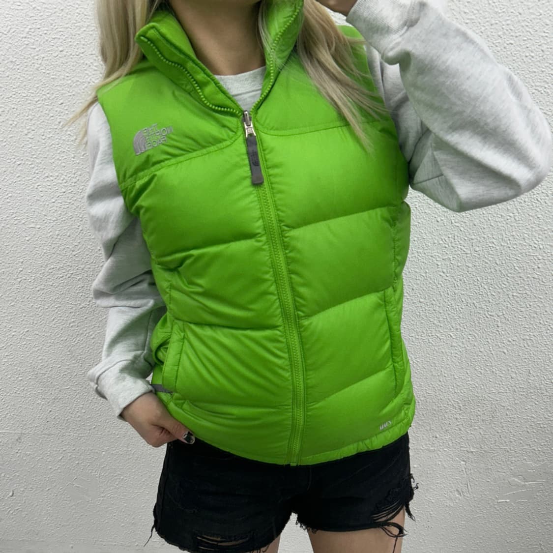 노스페이스 700 라이트그린 패딩조끼 90 상품이미지1