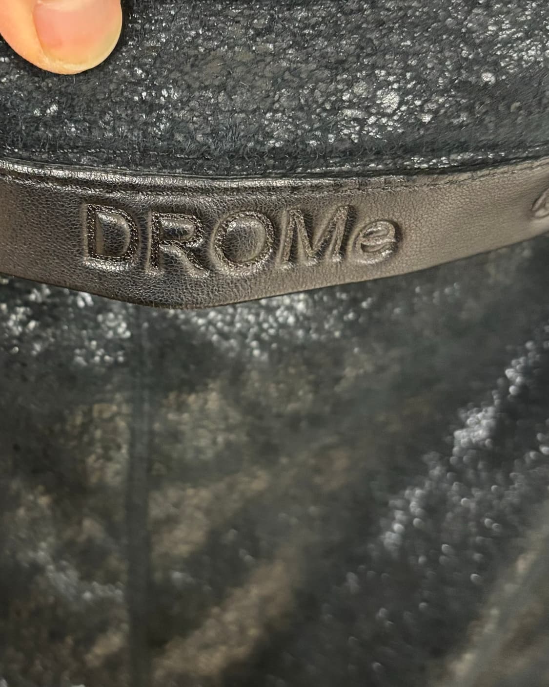 드롬 블랙 H라인 레더 스커트 상품이미지7