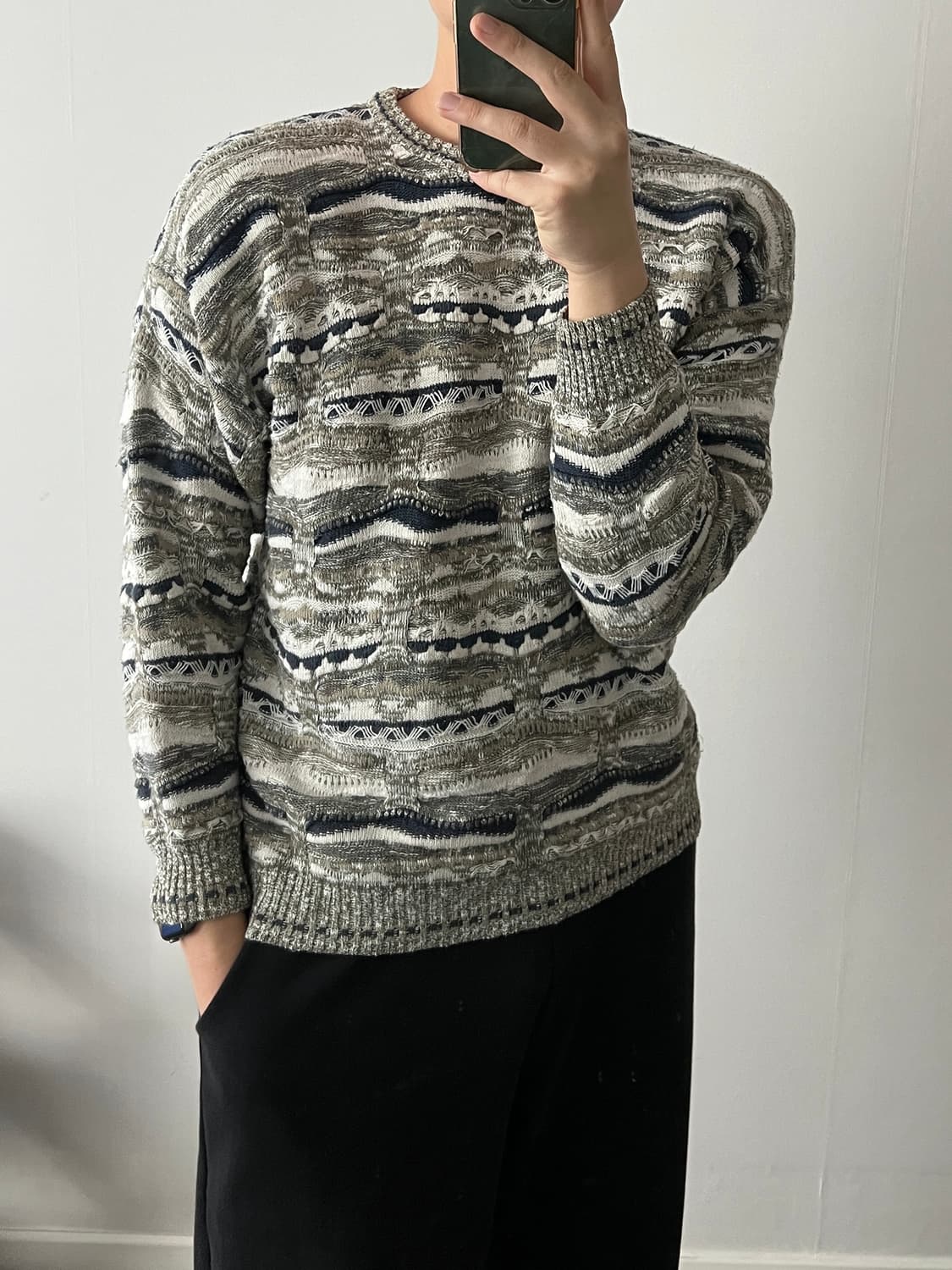 90s 크리스찬 모드 빈티지 케이블 니트 상품이미지6