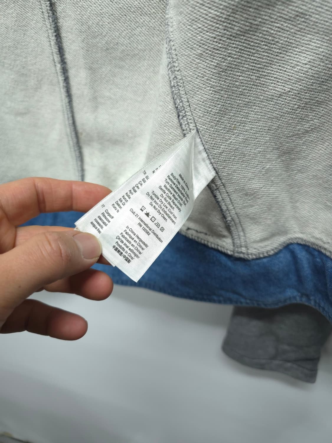 [DKNY JEANS] 데님 배색 집업 라이더 자켓 (M) 상품이미지7