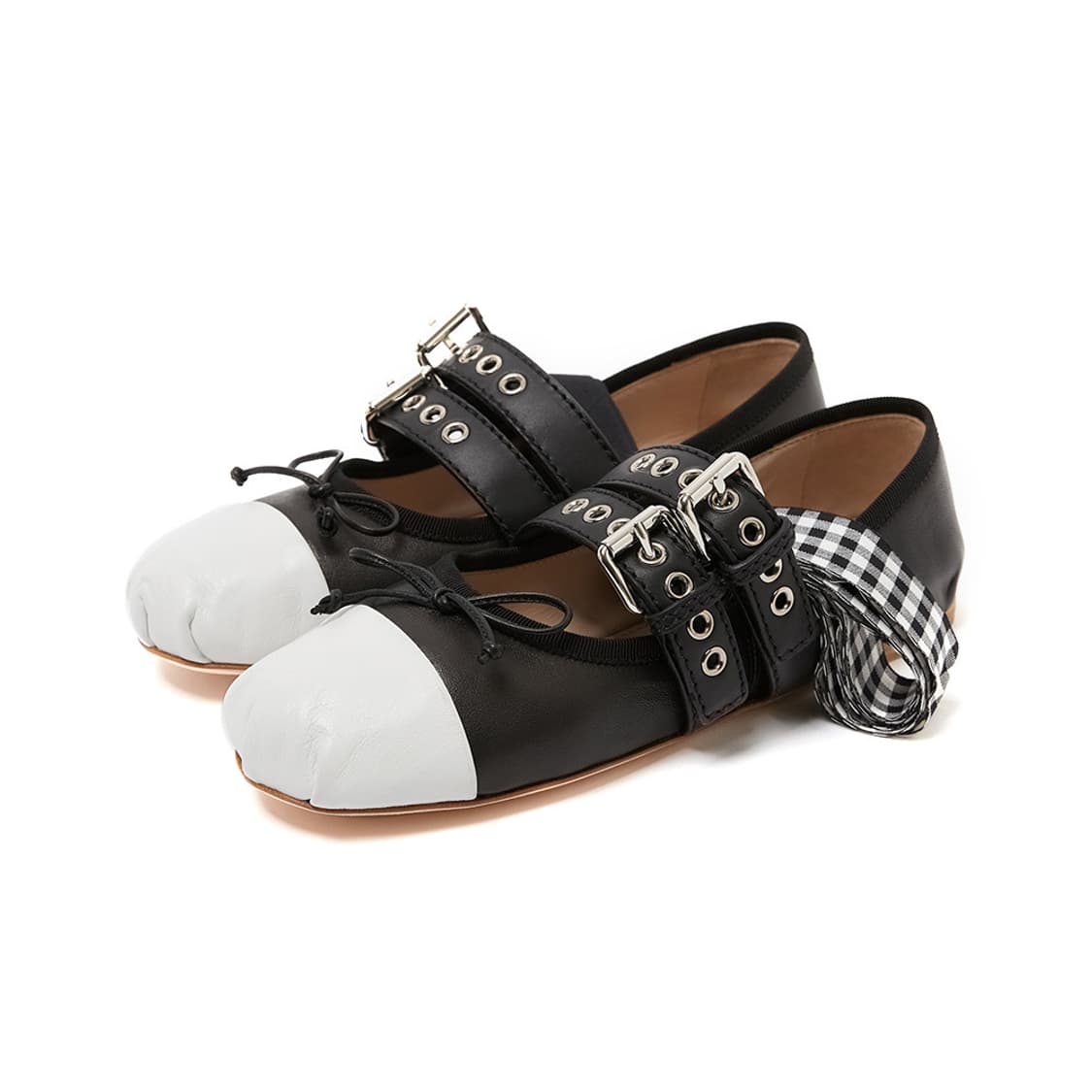 미우미우 더블 스트랩 발레리나 플랫 36 상품이미지1