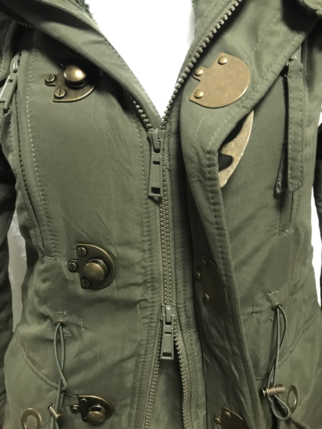 빈티지 sly 슬라이 00s y2k 라쿤퍼 후드 야상 점퍼 자켓 상품이미지4