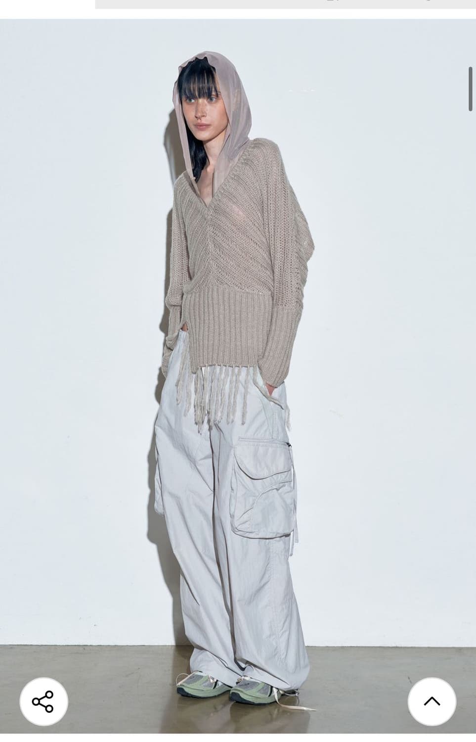 스컬프터 upside down two way sweater salmon 상품이미지2
