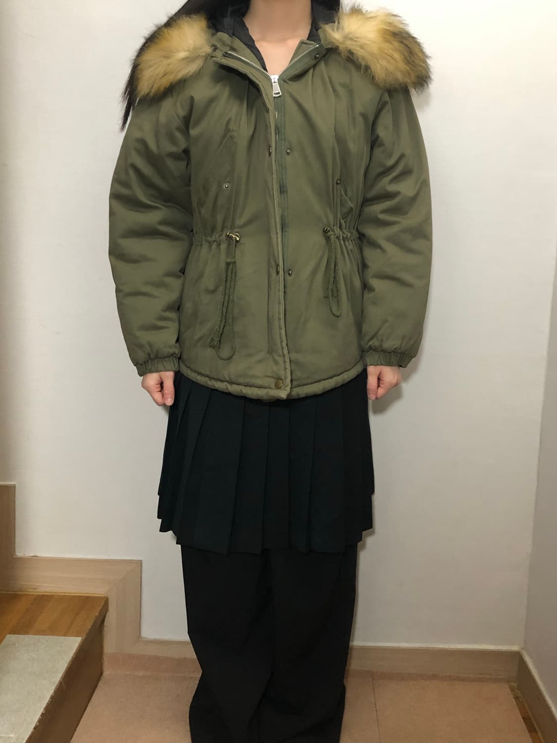 빈티지 카키 코튼 퍼 자켓 상품이미지5