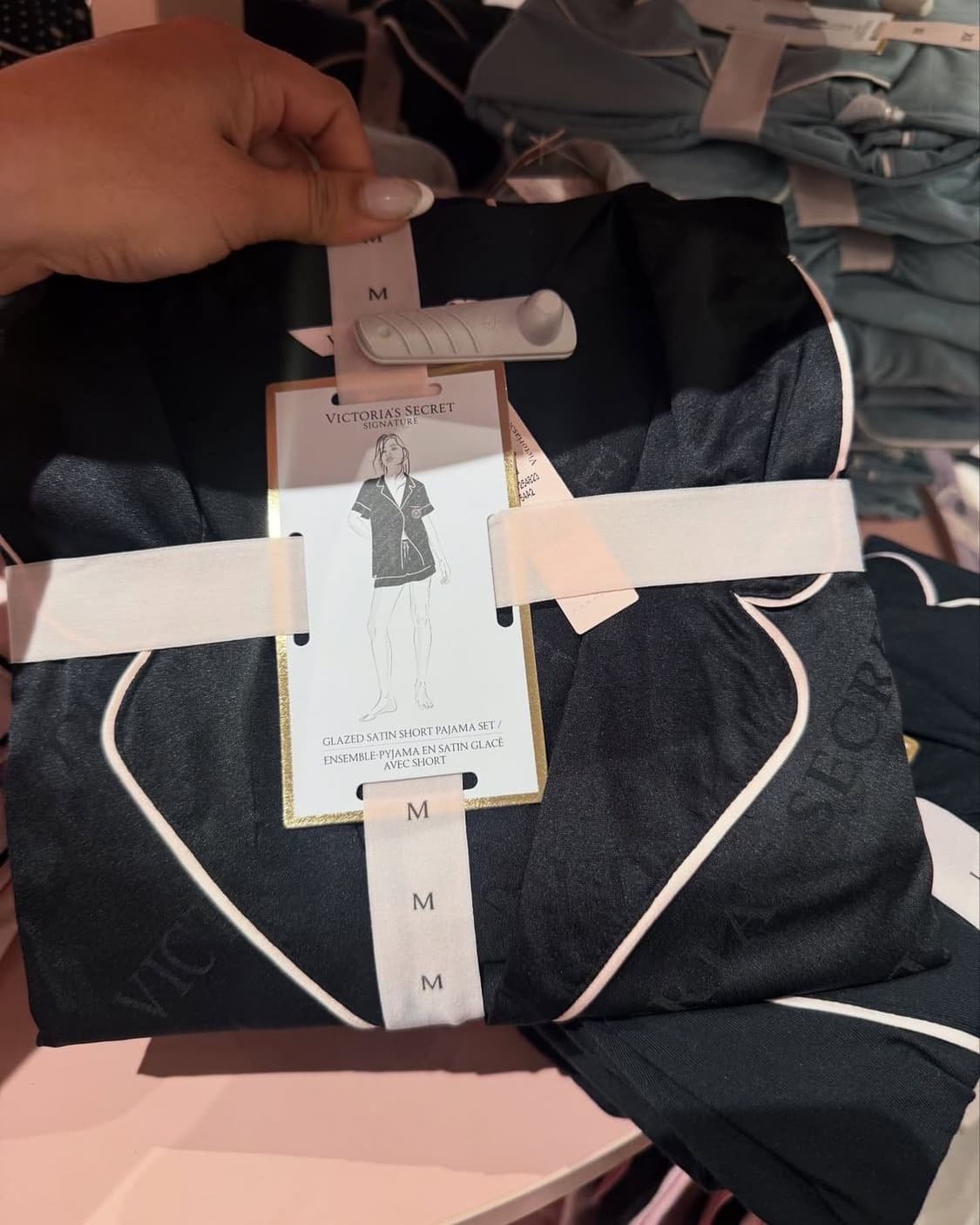 빅토리아시크릿 새틴 파자마 블랙 상품이미지3