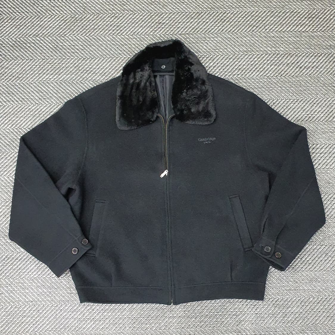 캠브리지 퍼카라 울점퍼 남자105~110 상품이미지1