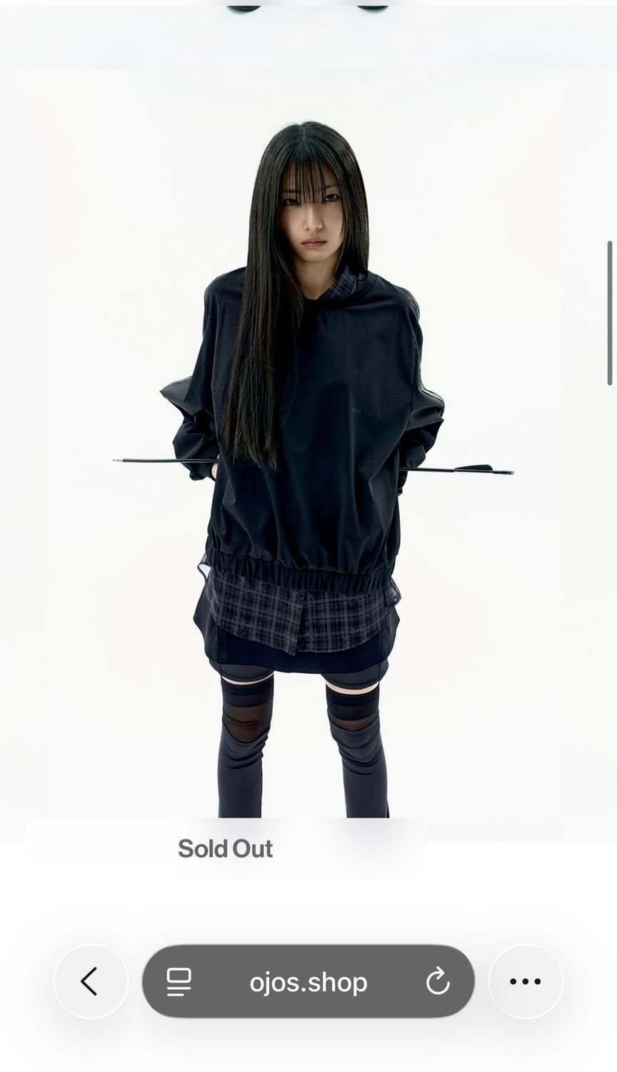 오호스 Layered Mesh Nylon Sweatshirts 상품이미지1