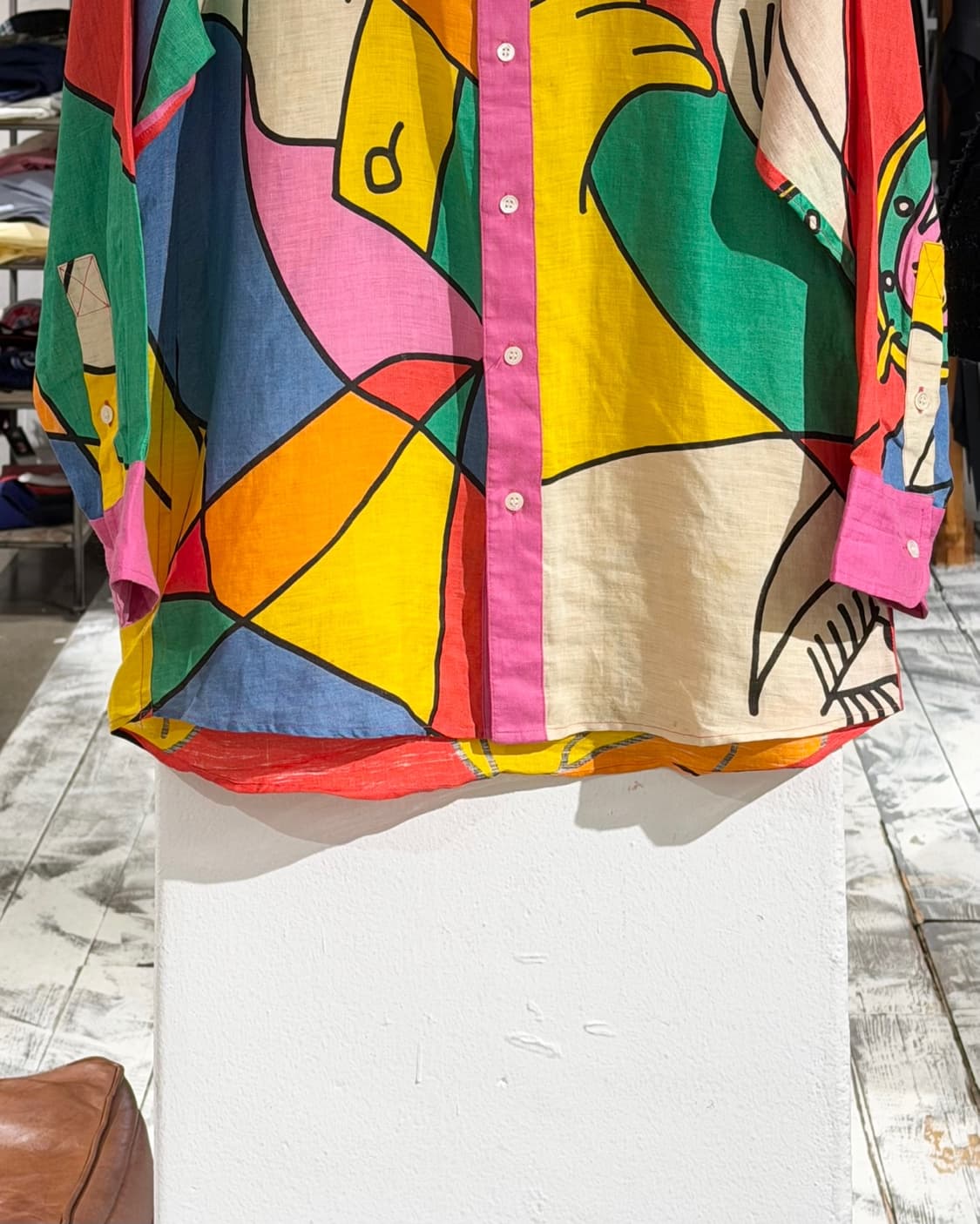 쟝 샤를르 드 카스텔바작 린넨 팝아트 패턴 셔츠 상품이미지5