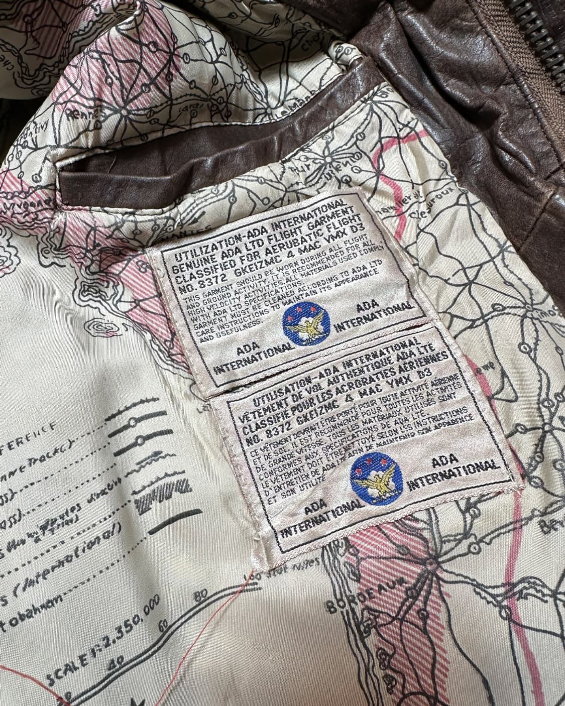 90s ADA 리얼 레더 A-2 플라이트 자켓 made in korea 상품이미지8