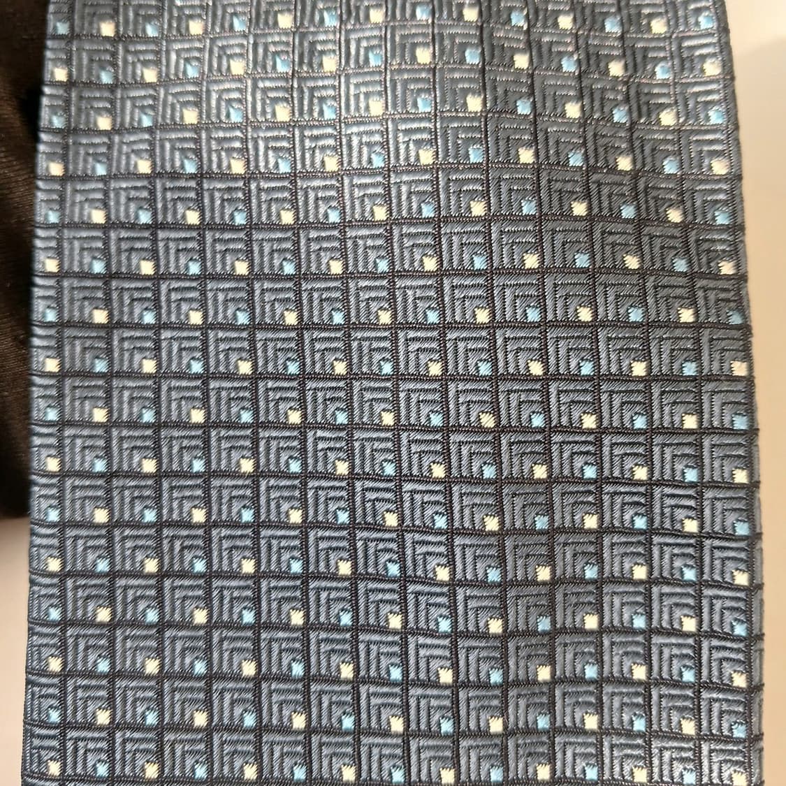 에르메네질도 제냐 자카드 패턴 넥타이 9.5cm A+등급 A19719 상품이미지4