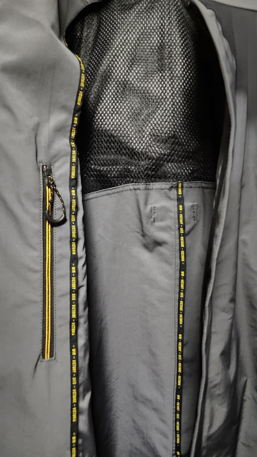 SIEG 하이넥 후드 심플 방수 코트 그레이 상품이미지4