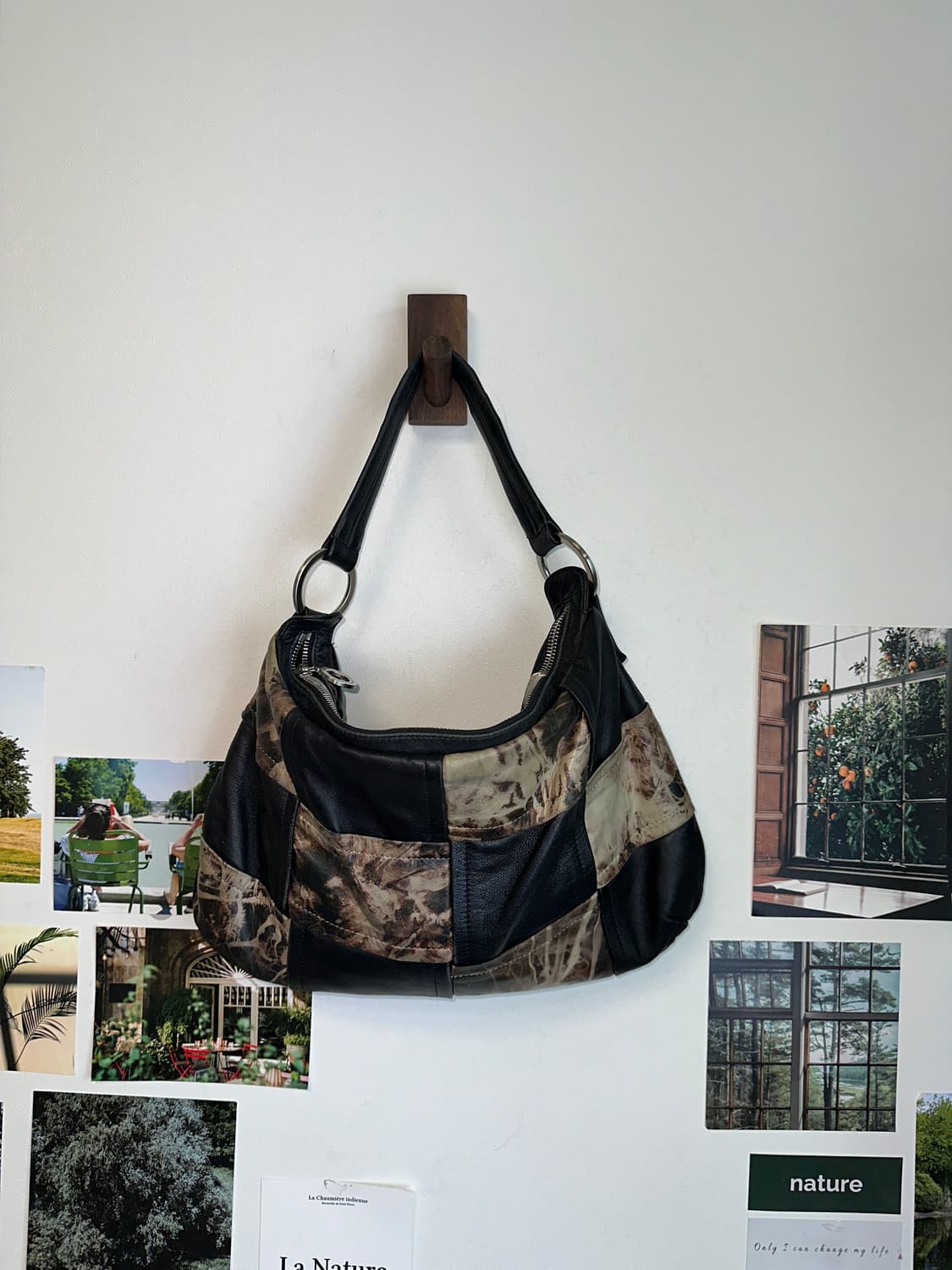 Black tie dye patch 숄더백 상품이미지1