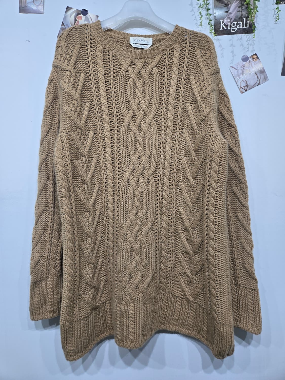 막스마라 브라운 꽈배기 니트 스웨터 상품이미지3
