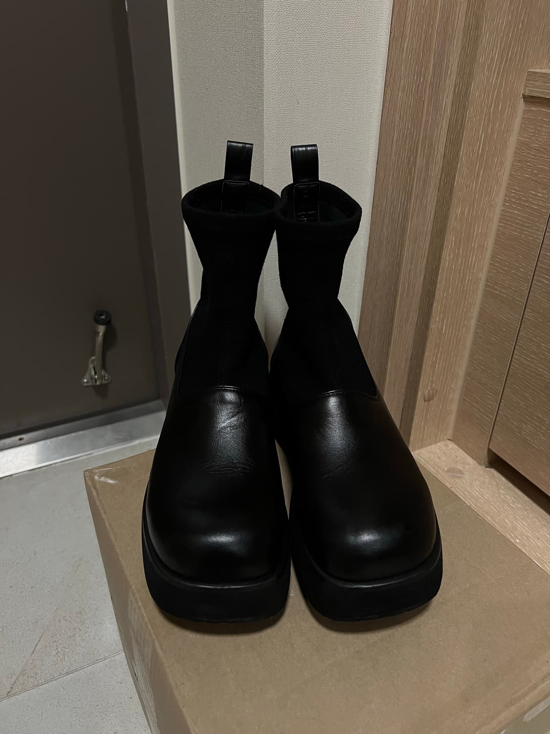 Open yy 라운드 스퀘어 플랫폼 부츠 상품이미지1