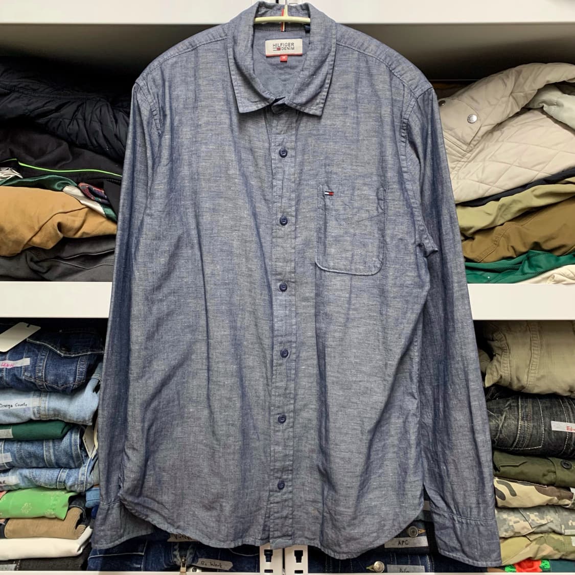 [M] 힐피거 데님 샴브레이 데님셔츠 상품이미지2