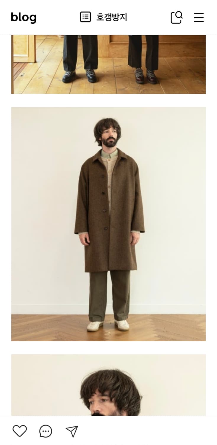 어나더오피스 봉주르 싱글코트 1 브라운 상품이미지2