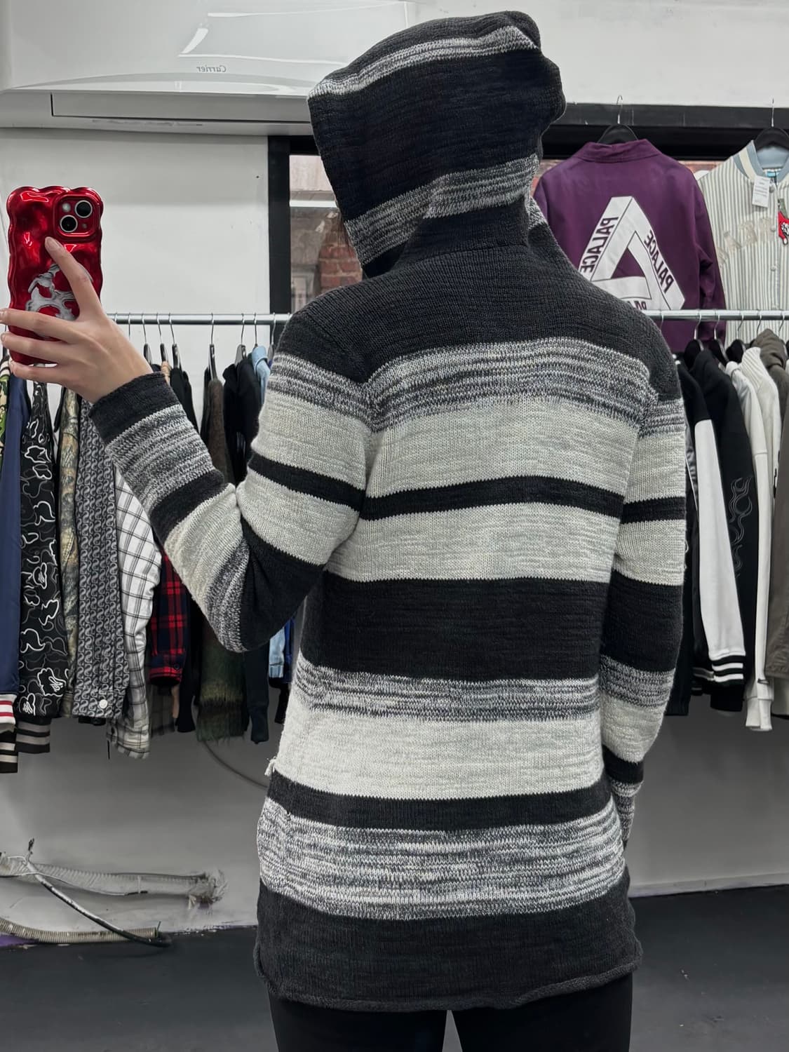 히스테릭 글래머 스컬 니트 후드집업 상품이미지5