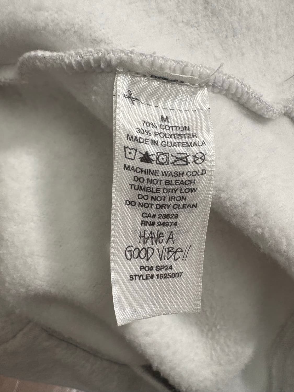 스투시 올 캡스 후드 애쉬 해더 M사이즈 (약기모)  상품이미지7