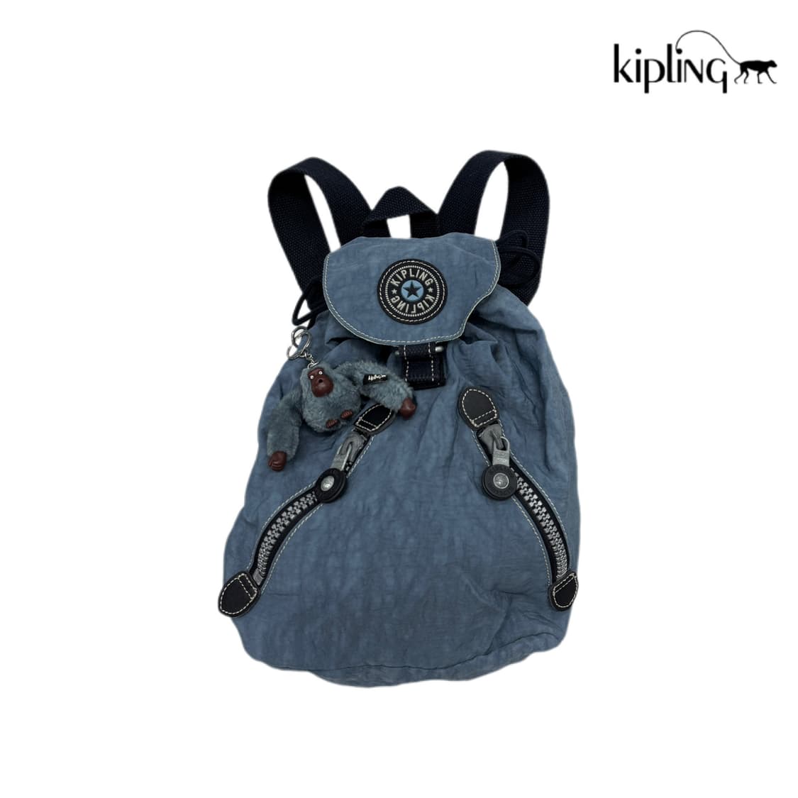 키플링 하늘색 고릴라 복조리 미니 백팩 상품이미지1