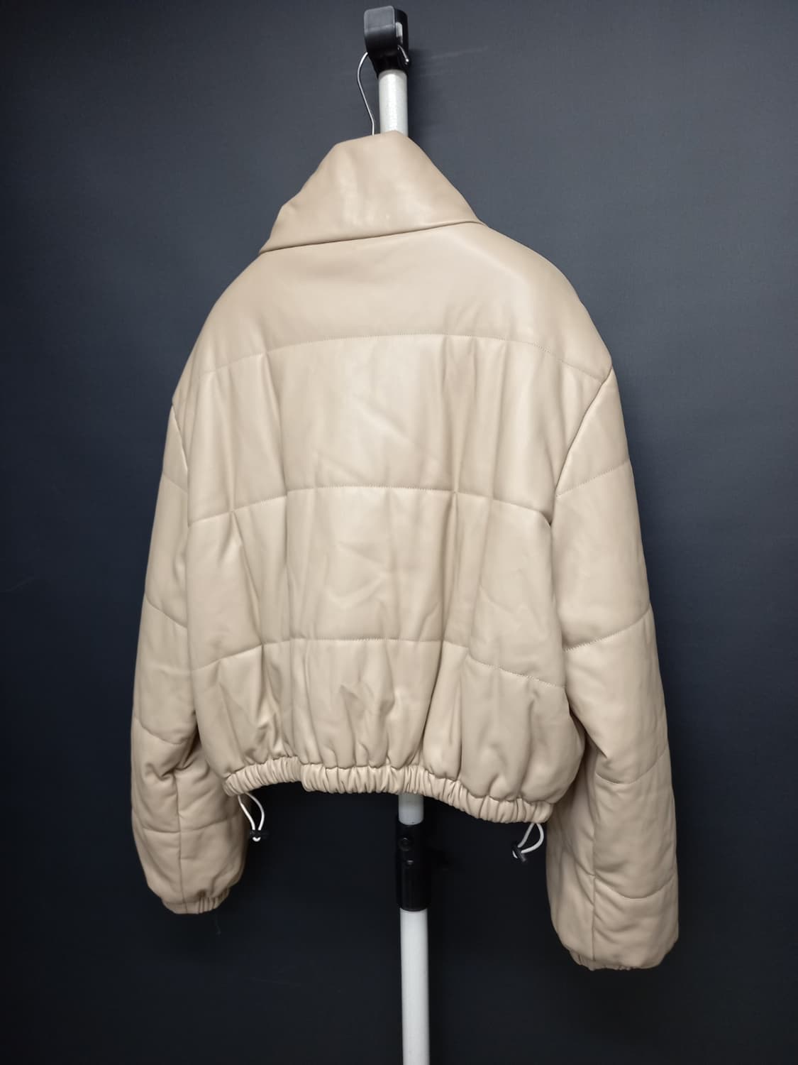 새 JS NEWYORK 페이크 레더 숏 패딩 F 33-66 상품이미지6