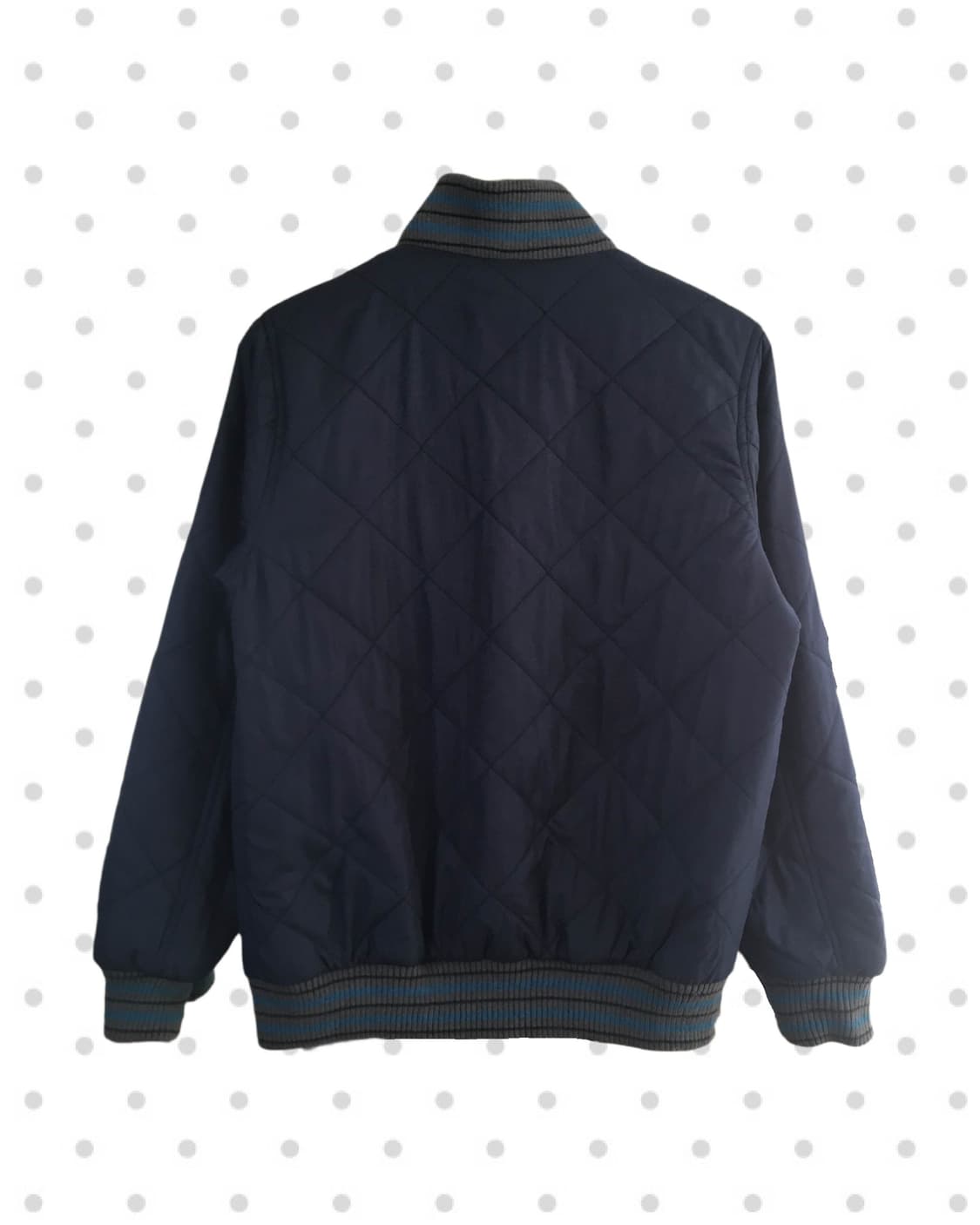 vintage quilted zip-up bomber navy 상품이미지6