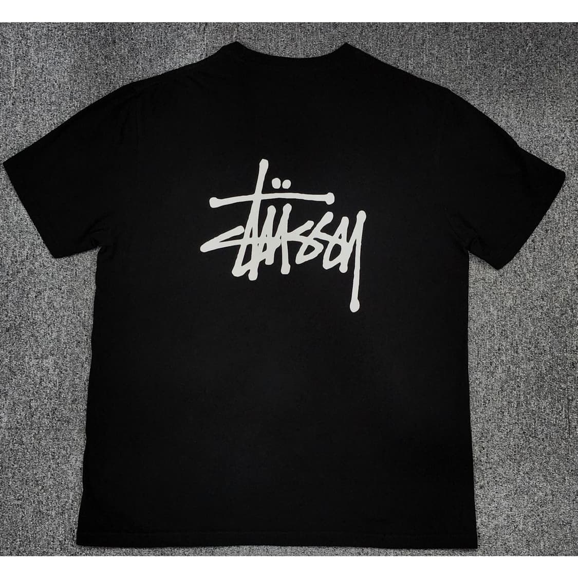 STUSSY 스투시 베이직 뒷 빅로고 반팔티 XL 상품이미지1