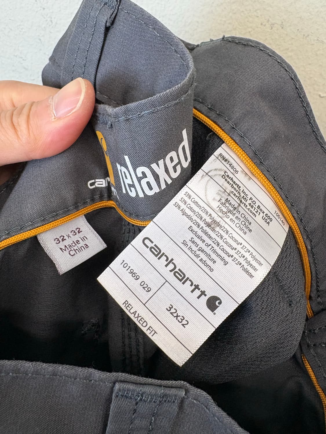 칼하트 포스 릴렉스드핏 립스탑 카고팬츠 상품이미지9