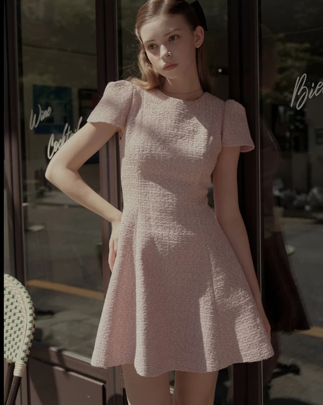 MINE 연핑크 트위드 미니 원피스 ~55 상품이미지1