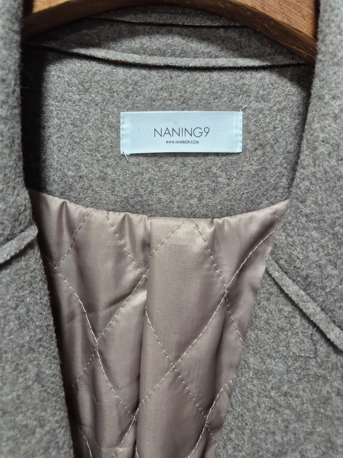 (세일)난닝구. 롱 누빔코트. 모카브라운 상품이미지7