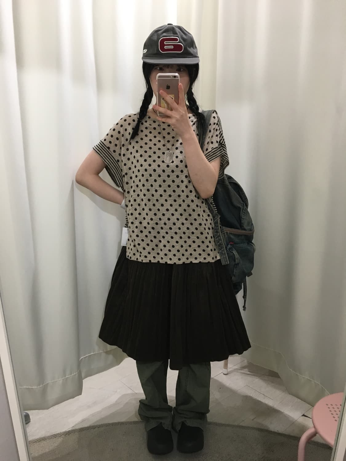 dot&stripe blouse 상품이미지2