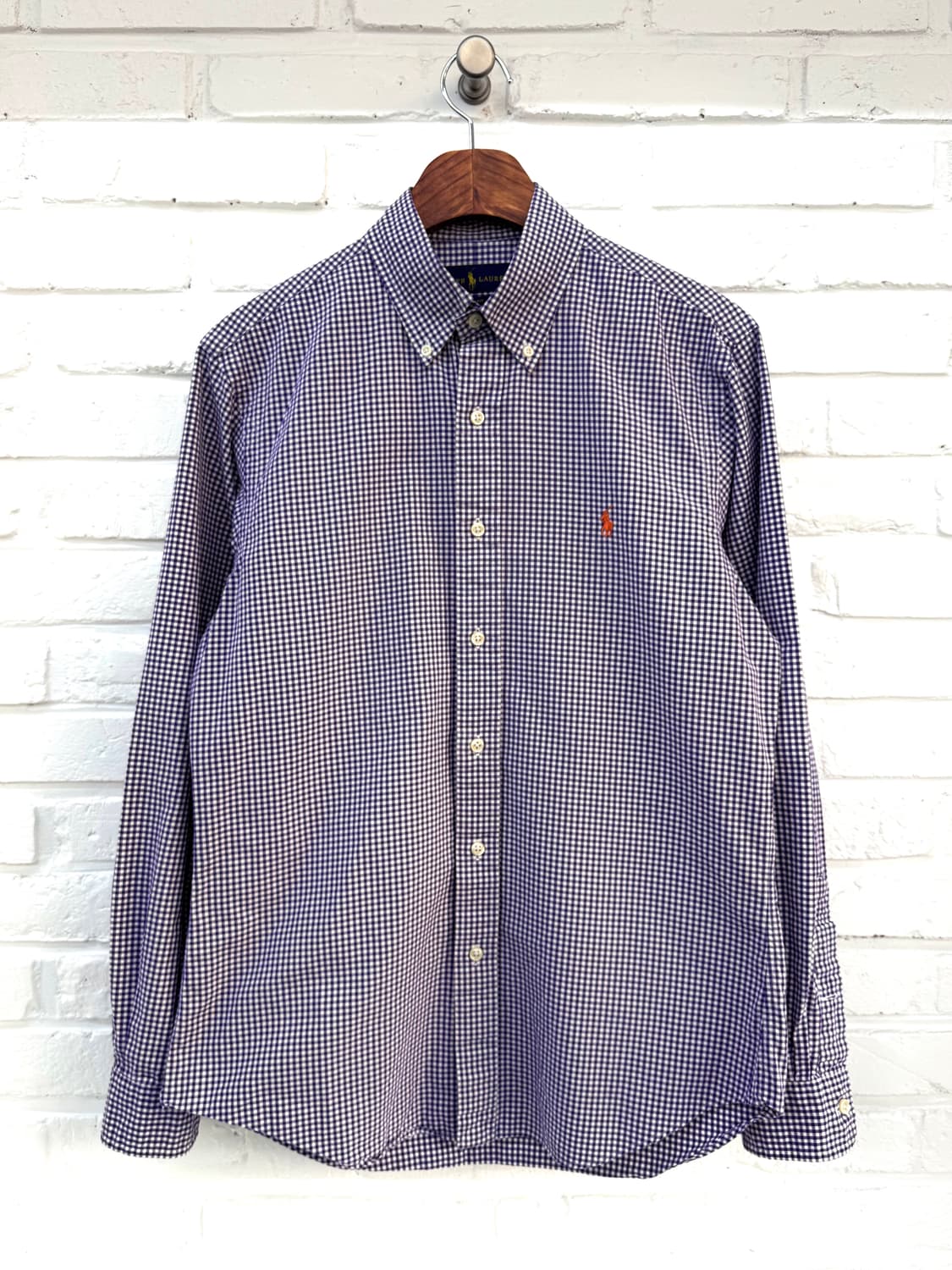 폴로 퍼플 체크 슬림핏 셔츠 상품이미지3