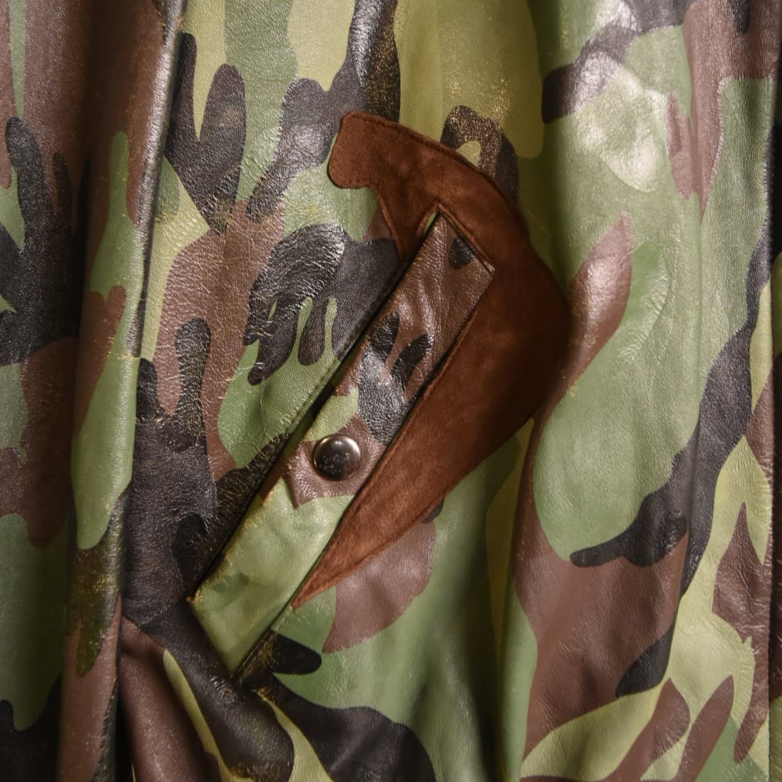 우드랜드 카모 가죽 플라이트 자켓 (105) 상품이미지4