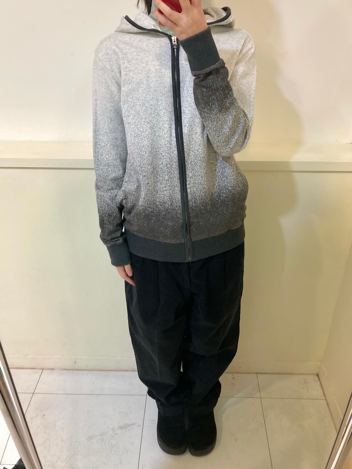 빈티지 워싱 차콜 후드집업 상품이미지8