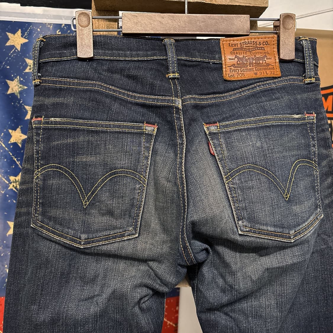 00s 리바이스 705 재팬라인 그런지 헤비워싱 데님팬츠 N999   상품이미지7