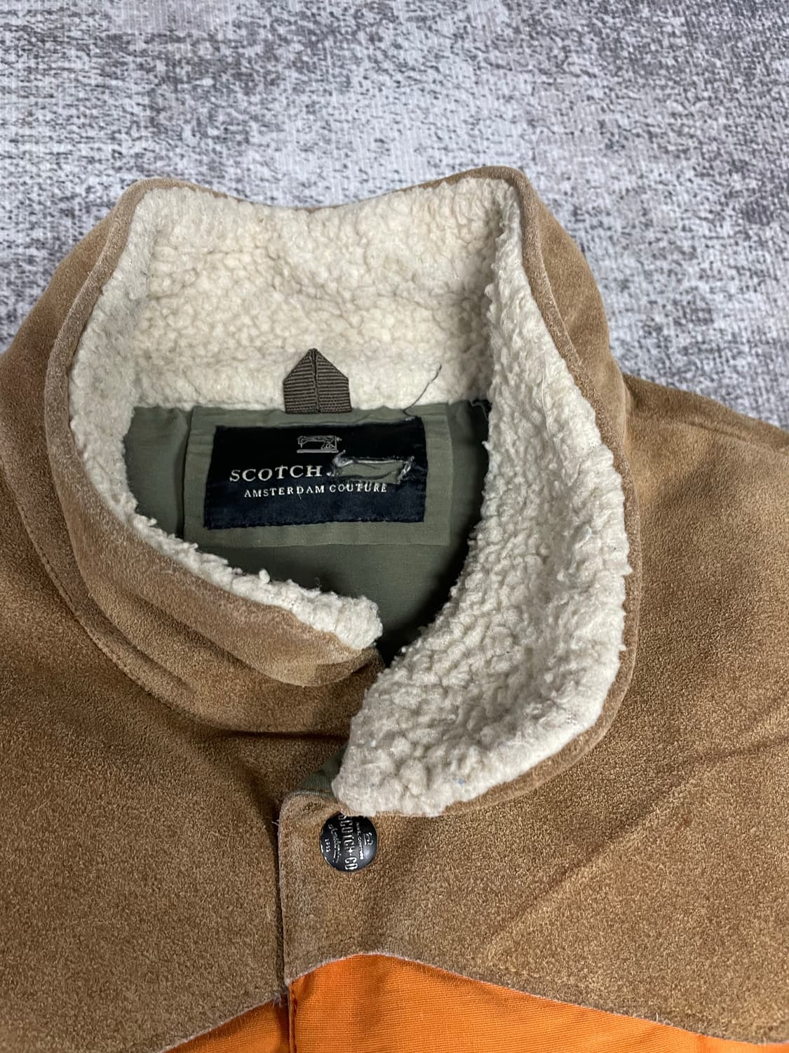 90s 스카치 소다 리얼스웨이드 배색 베스트 상품이미지3