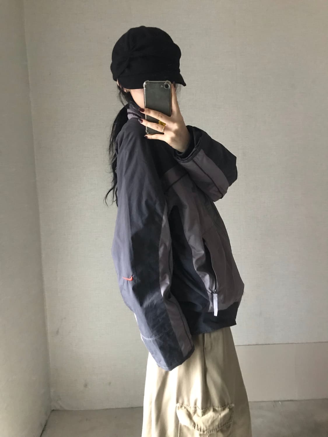 나이키 브라운 오버핏 바람막이 자켓 상품이미지3