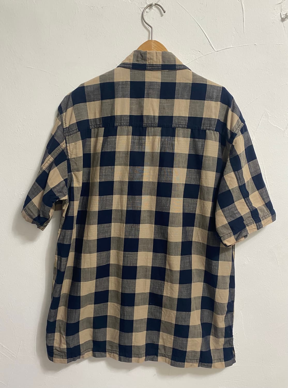 KANSAI jeans 체크 투포켓 집업 반팔셔츠 상품이미지2
