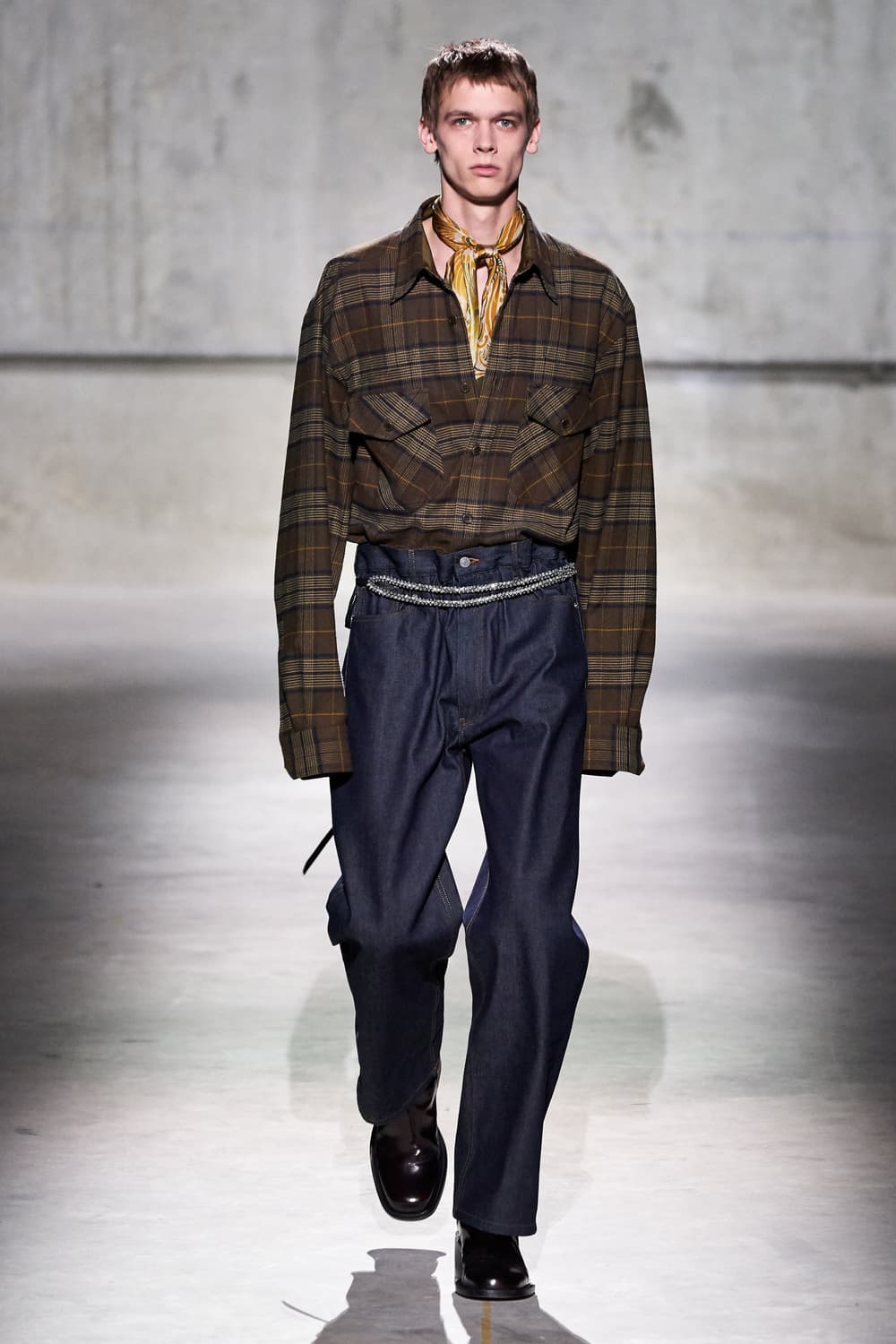 Dries van noten check flannel shirt M 상품이미지1