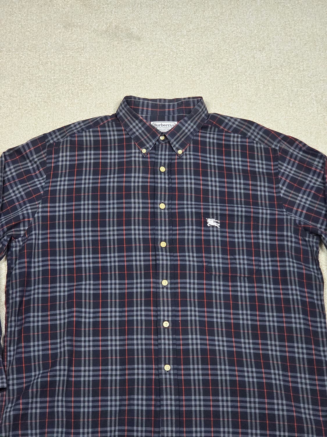 [버버리] 빈티지 기마상 로고 체크 긴팔 셔츠 | S00145 상품이미지2