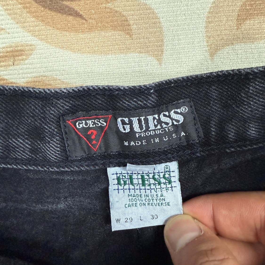 (27)게스GUESS 흑청 데님 팬츠(made in usa) 상품이미지4