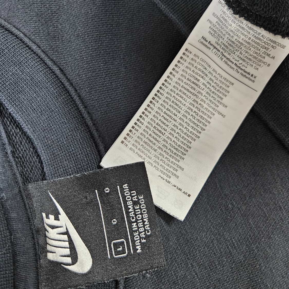 L 100-105 나이키 오버핏 맨투맨 블랙 상품이미지4