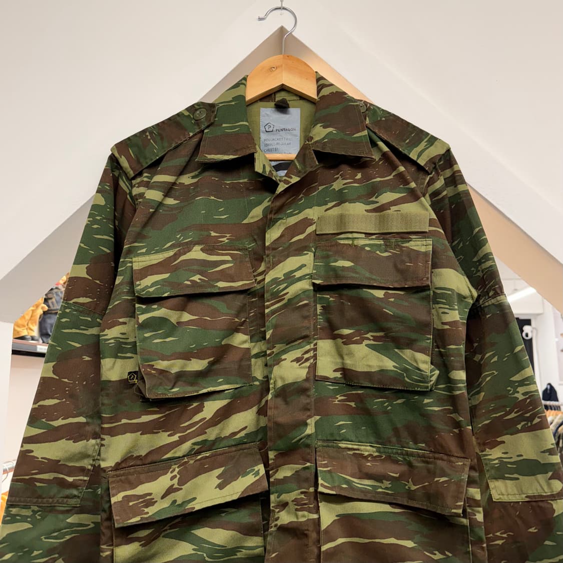 펜타곤 그리스군 BDU 리자드 카모 셔츠 자켓 (S)   상품이미지1