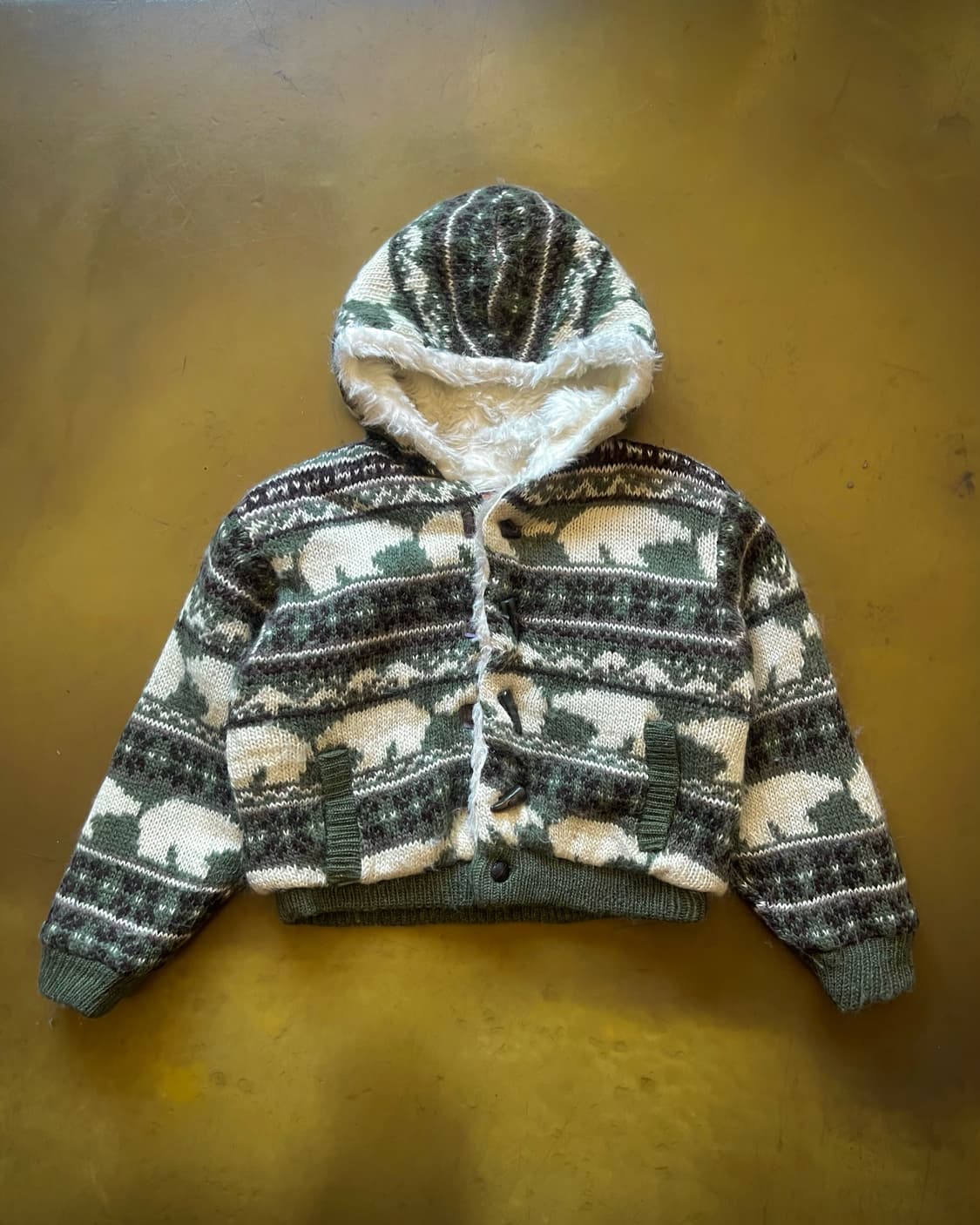 1980s DIXIE SPORTS Wool Cowichan Hood JK 상품이미지4