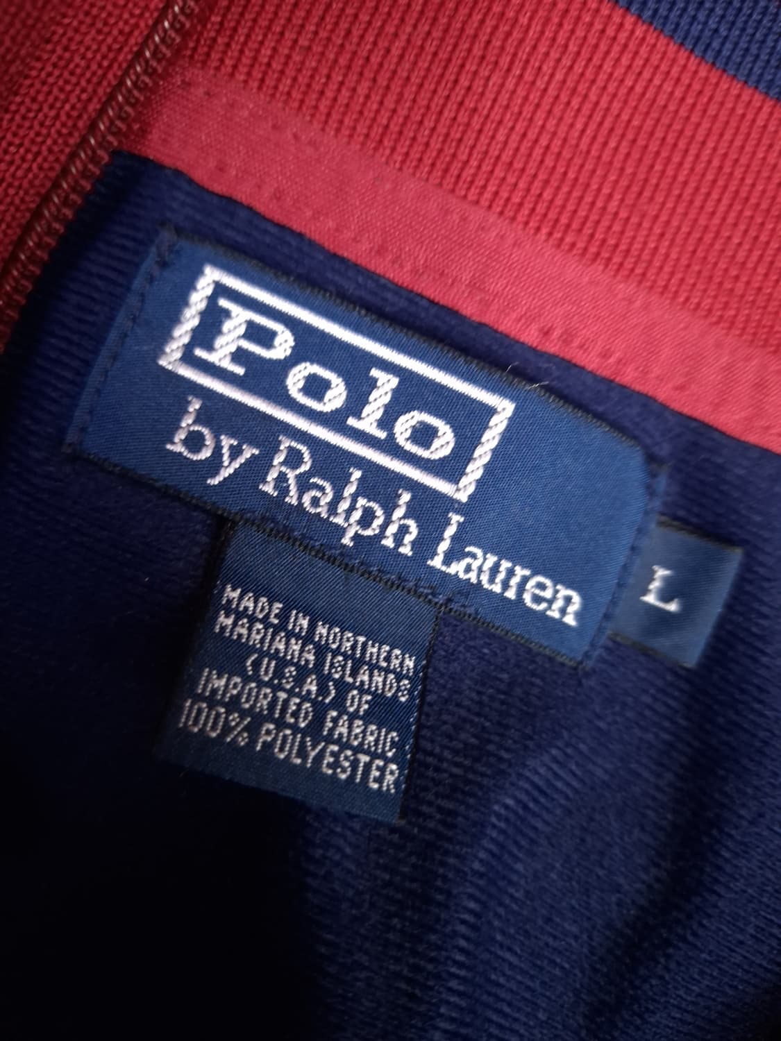 새제품급 오리지날 랄프로렌폴로 배색 트렉탑져지 상품이미지4