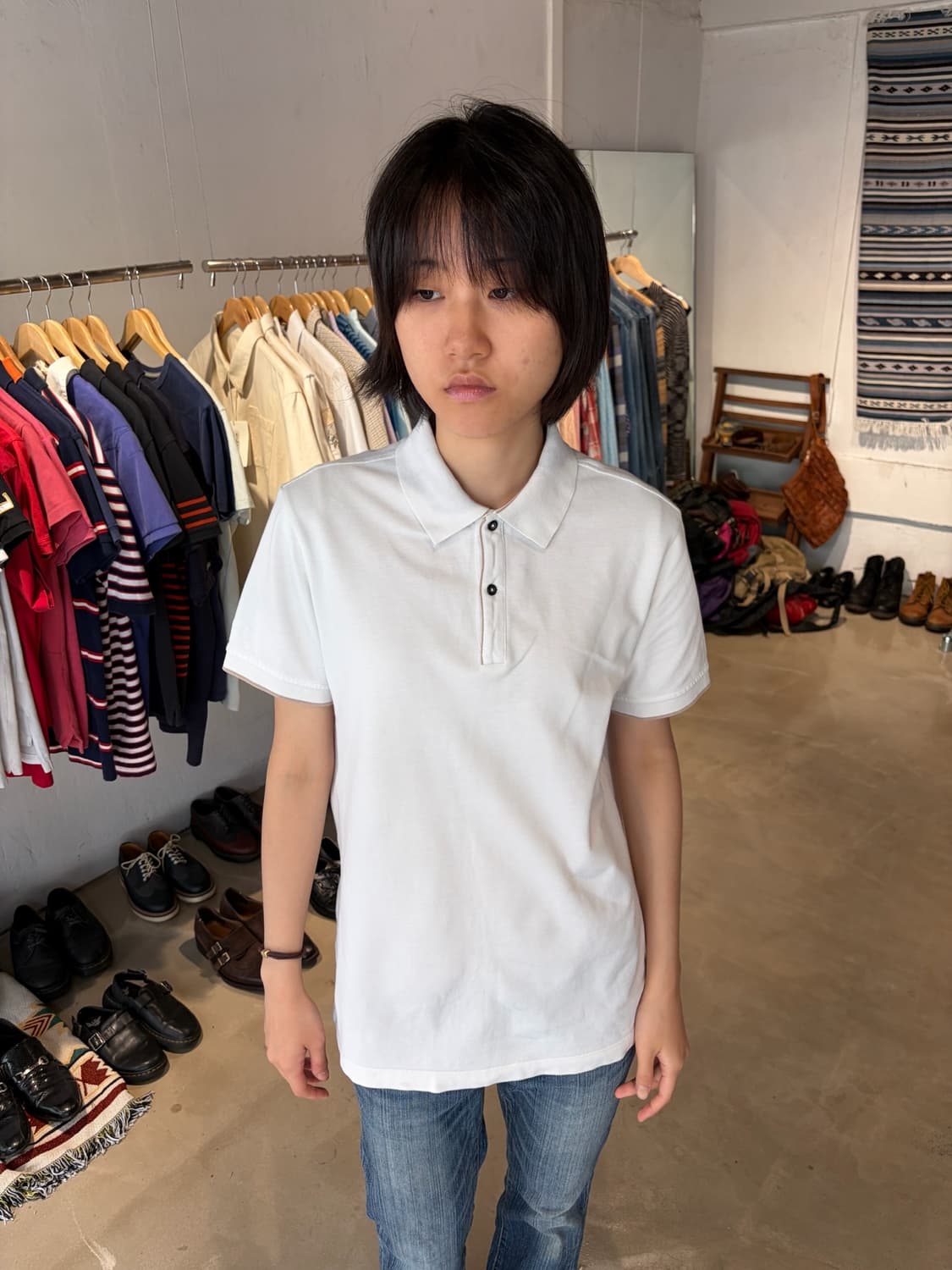 Massimo Dutti 카라 반팔 티셔츠 M 상품이미지3