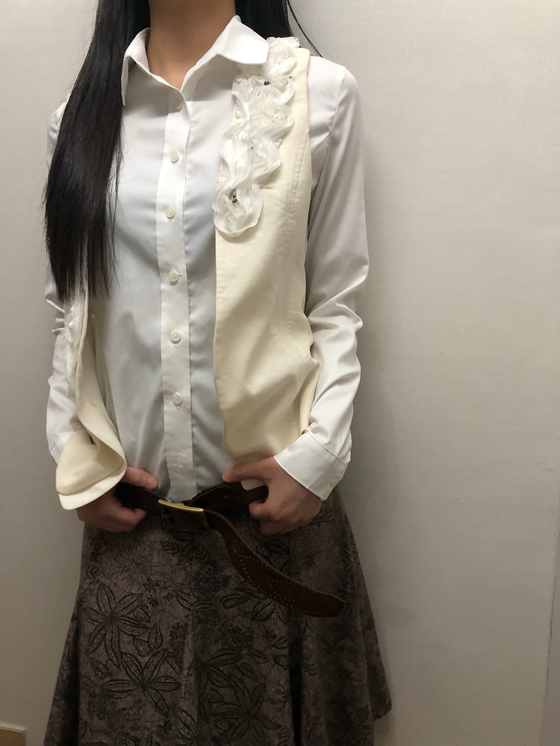 빈티지 아이보리 플라워 베스트 상품이미지1