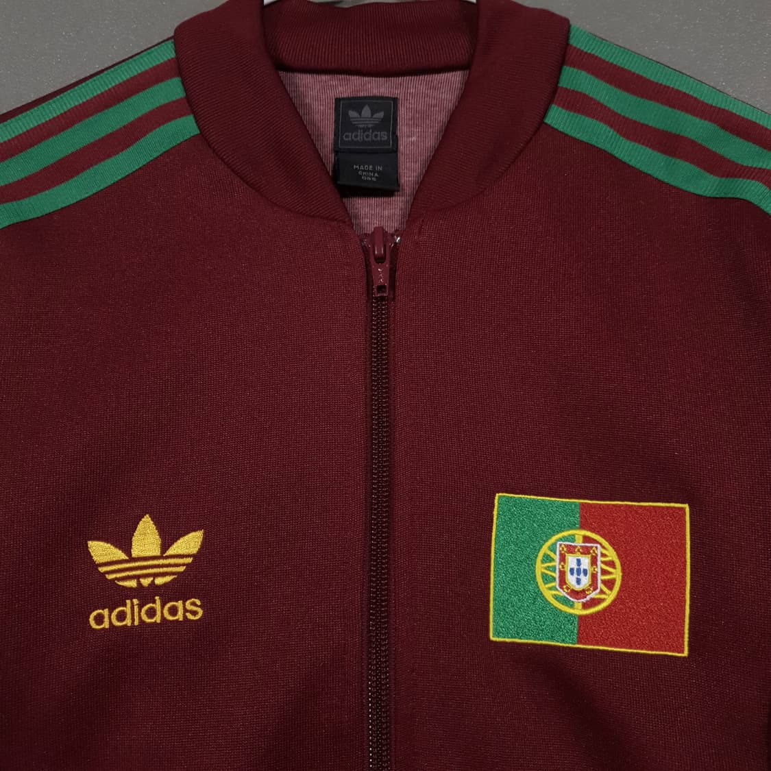 85) 아디다스 유로파 희귀 대장급 포르투갈 버건디 트랙탑져지 자켓 상품이미지2