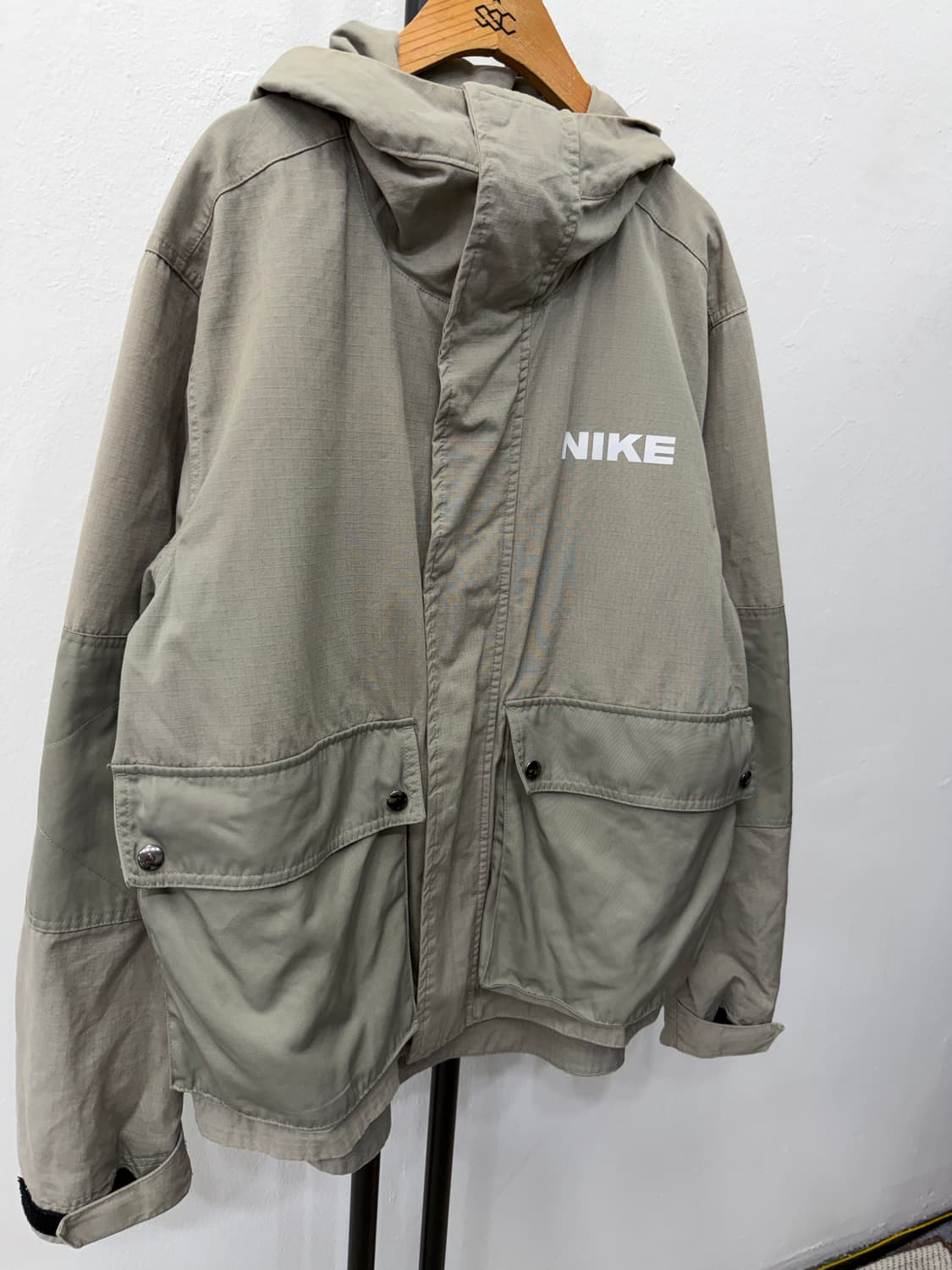 정품) 나이키 후드 야상 자켓 카키 L 상품이미지2