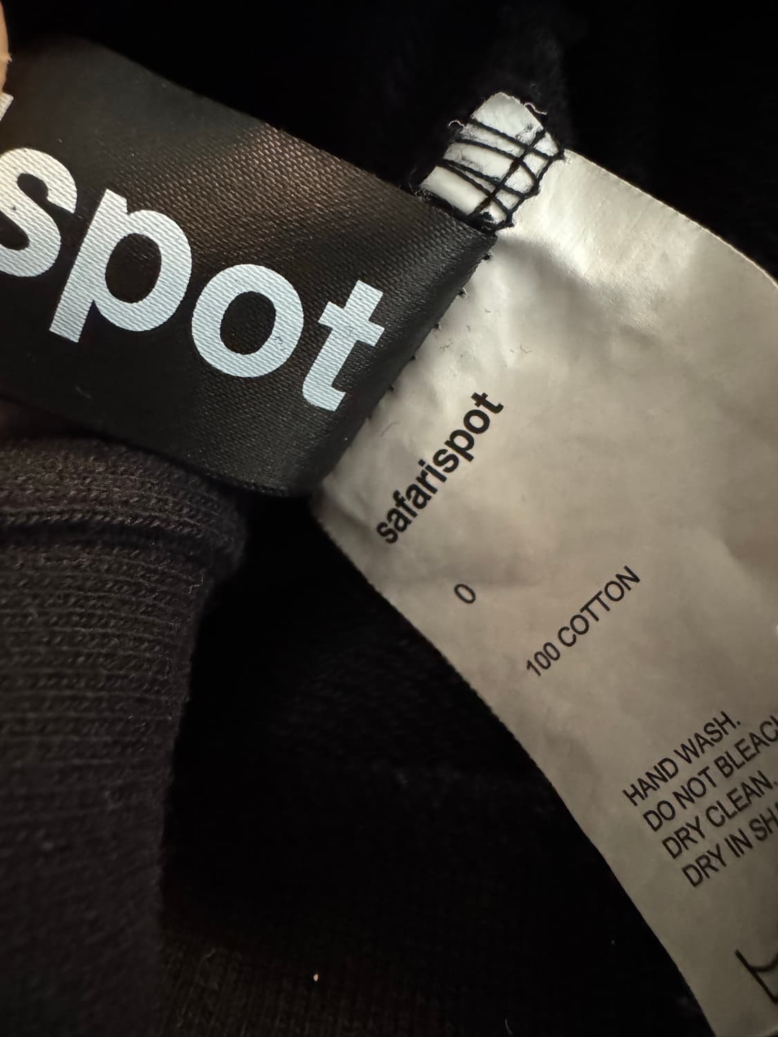 사파리스팟 1/2 베이직 후드티 블랙 0사이즈 후디 상품이미지9