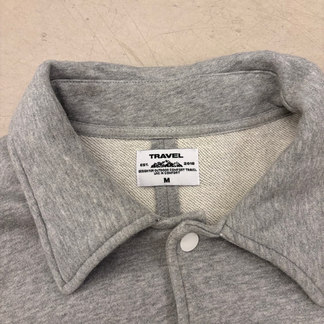 트래블 그레이 코튼 바시티 자켓 상품이미지3